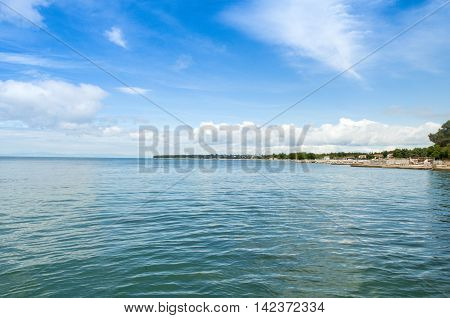 Landscape of beach in Umag, Istria, Croatia