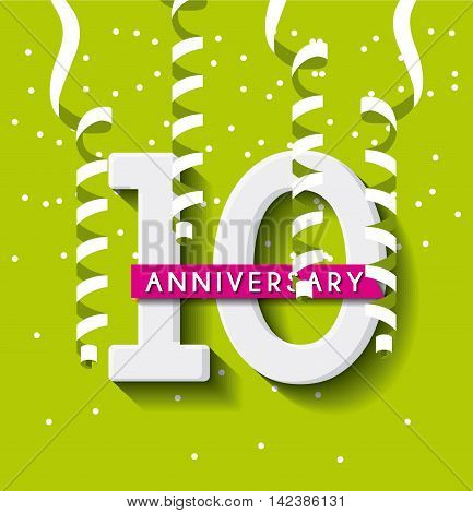 aniversary card icon design, vector illustration eps10