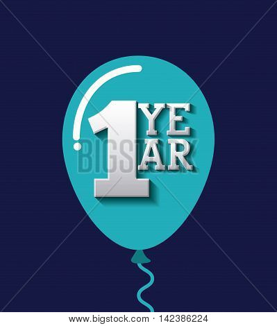 aniversary card icon design, vector illustration eps10