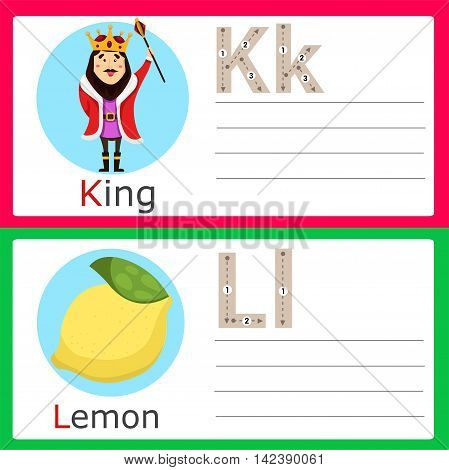 Illustrator of K-L exercise for kid and education