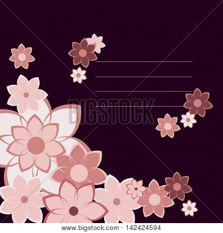Templates with flowers on a dark background.
