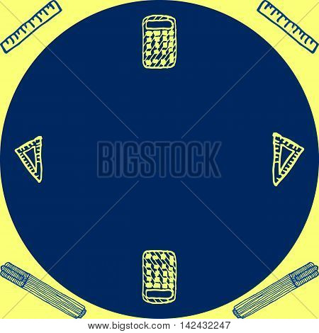school drawing and writing tools pattern, frame