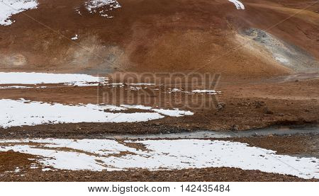 Gunnuhver Geothermal field at Reykjanes Peninsula in the island of Iceland