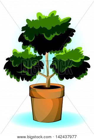 Cartoon Vector Illustration Cartoon Flowerpot Objects