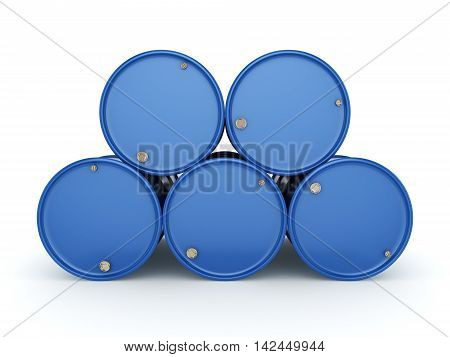 3D Rendering Blue Barrels Viagra