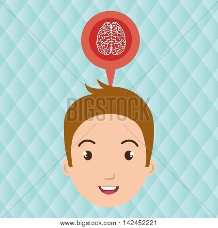 child brian idea icon vector illustration graphic