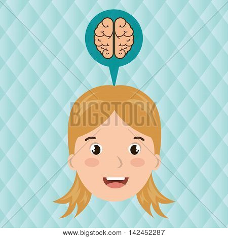 child brian idea icon vector illustration graphic