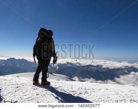 Climbing Mount Kazbek, the Caucasus. Extreme emotions.