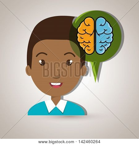 child brian idea icon vector illustration graphic