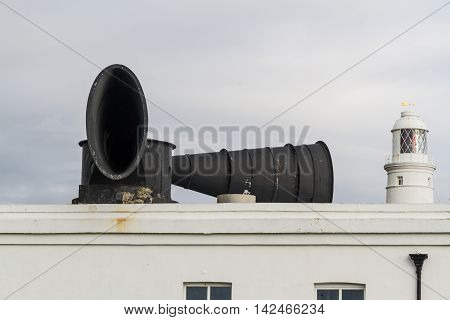 Black foghorn. Nash Point Vale of Glamorgan Wales.