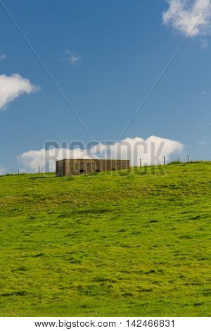 World War II pillbox on the south English Coast England United Kingdom.