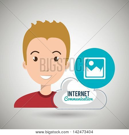 internet service cloud icon vector illustration graphic
