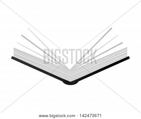 flat design open book icon vector illustration