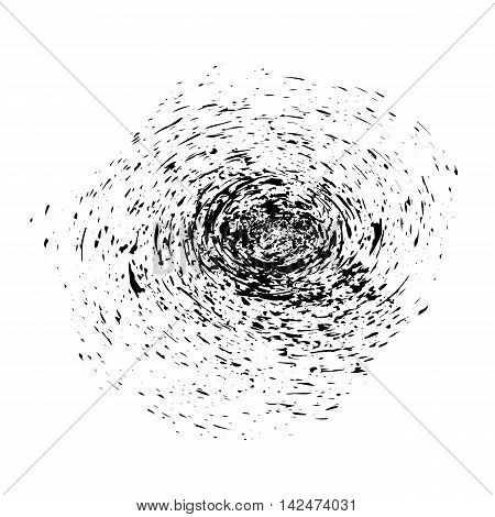 Grunge Ink Background. Textured Black Splatters. Dust Overlay Distress Grain. Grune Blob Pattern