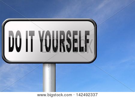do it yourself, self development. 3D illustration
