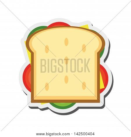 flat design sandwich with olive icon vector illustration