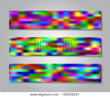 Blurred rainbow background. Layout book cover, flyers, brochures, posters.  Business print template. Set backgrounds for creative design.