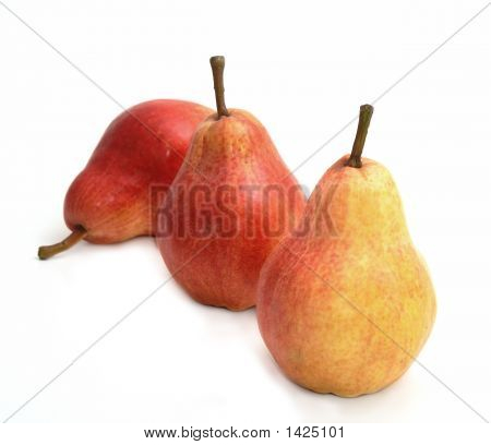Tři červené hrušky