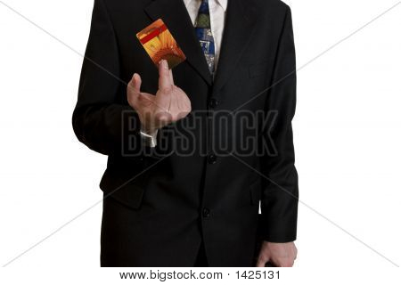 Hombre de negocios con tarjeta de crédito