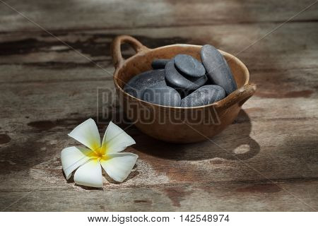 close up view of gray stones on color back