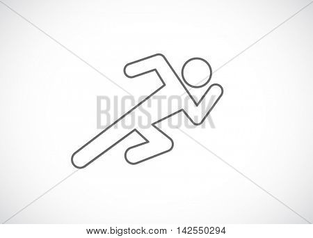 running man outline icon