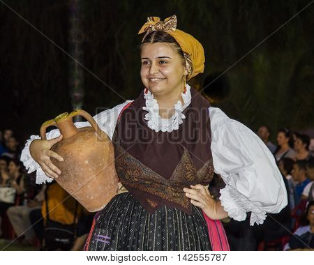 QUARTU S.E., ITALY - September 16, 2012: So dressed in Quartu - parade of costumes and abbigliiamento period - Sardinia