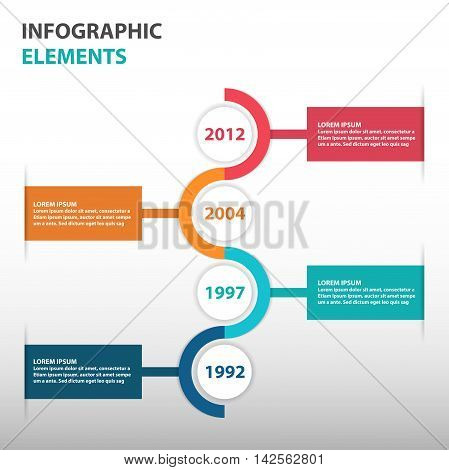 Abstract circle business timeline roadmap Infographics elements presentation template flat design vector illustration for web design marketing advertising