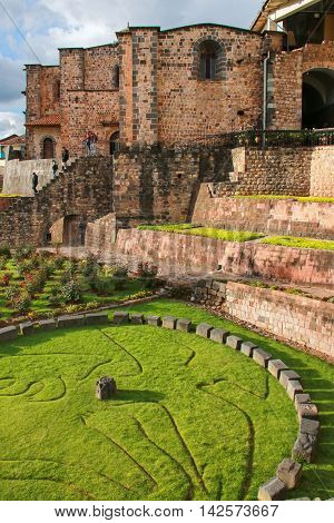 Cusco, Peru - January 20: Koricancha Complex On January 20, 2015  In Cusco, Peru. Koricancha Was The