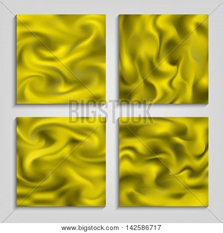 Set blurry backgrounds for creative design. Collection banners, posters, covers in yellows tones.