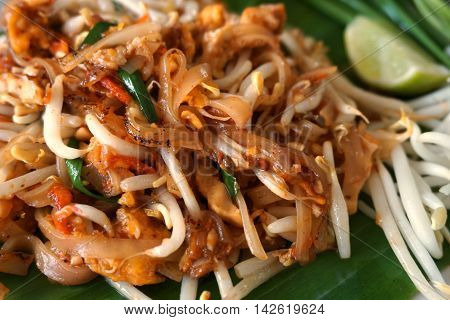 traditional Thai Fried Noodles or Thai name is Pat Thai