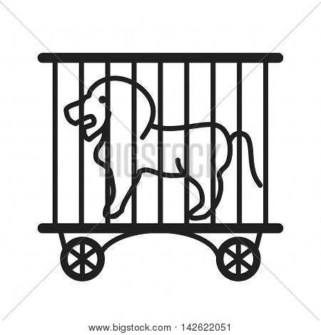 Circus, lion, stage icon vector image. Can also be used for circus. Suitable for mobile apps, web apps and print media.