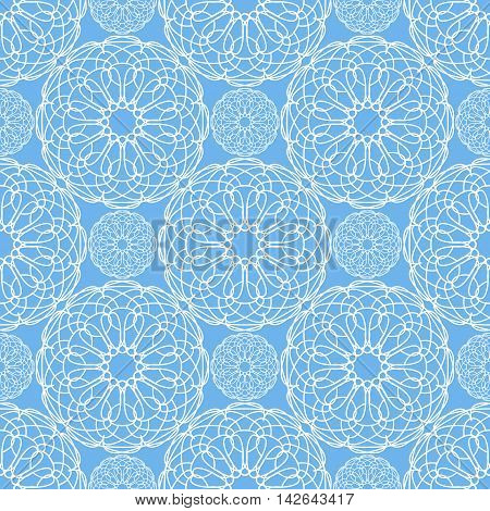Abstract spirograph pattern. Geometric ornament. Vector seamless texture