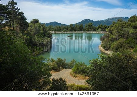 Beautiful Beletsi Lake In Attika, Greece