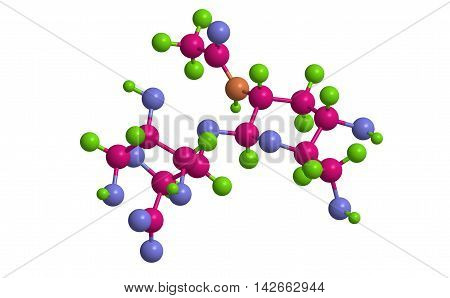 Molecular structure of Hyaluronic acid (hyaluronan) 3D rendering