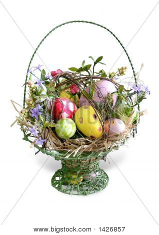 Easter Eggs In The Basket