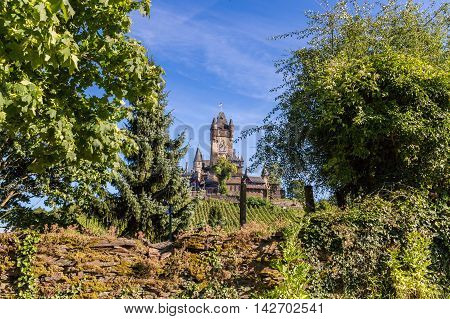 Reichsburg castle in Cochem on the Mosel.