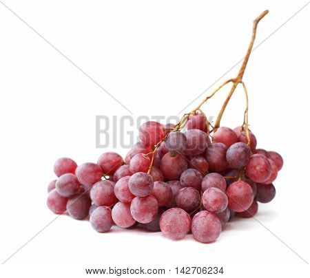 Tasty red Grape isolated on white background