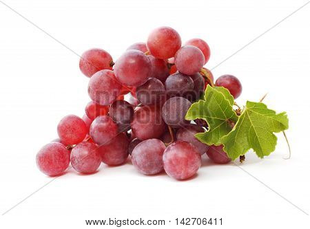 Purple grape isolated on white - closeup