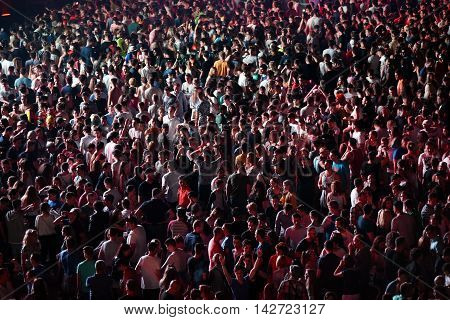 Overcrowded Live Concert. Audience At Concert