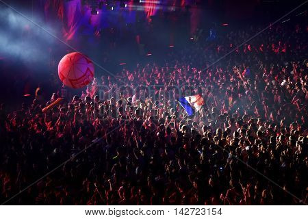 Overcrowded Live Concert. Audience At Concert