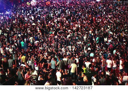 Overcrowded Live Concert. Audience At Concert