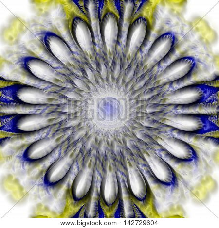 Blurred abstract flower with dimming. The image is computer graphics created using various programs. It can be used in the design of your site design textile printing industry in a variety of design projects.