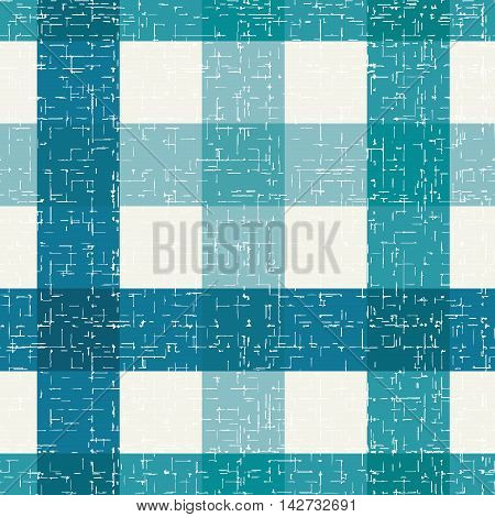 Seamless grunge background of plaid. Vector illustration