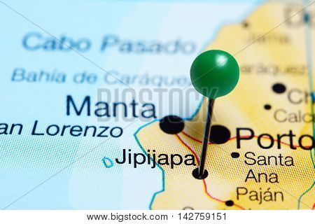 Jipijapa pinned on a map of Ecuador