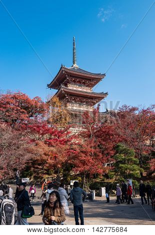 Kiyomizudera Temple Is One Of The Most Famous Temple In Japan .in 1994, The Temple Was Added To The