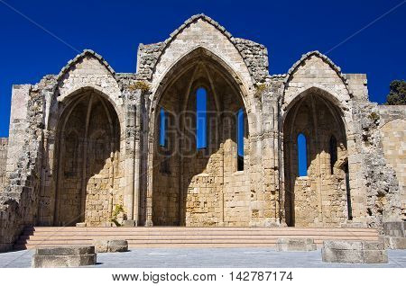 Church of the Virgin of the Burgh. Greece Rhodes.