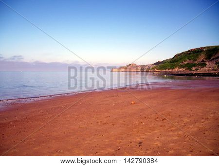 Runswick Bay in North Yorkshire at Sunset