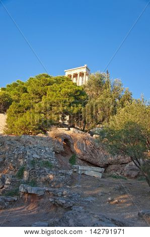The Temple Of Athena Nike In Athens. Greece.