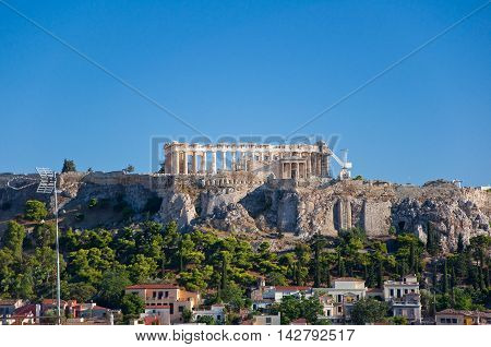 The Acropolis of Athens as seen from the north. Greece.
