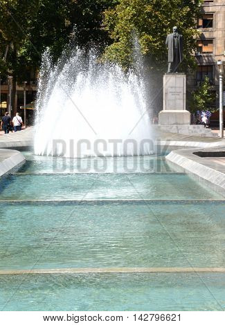 BELGRADE, SERBIA - AUGUST 15, 2016: Nikola Pasic monument in Belgrade, Serbia